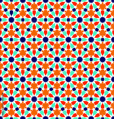 Moroccan pattern with traditional geometric shapes-traditional Moroccan crafts-