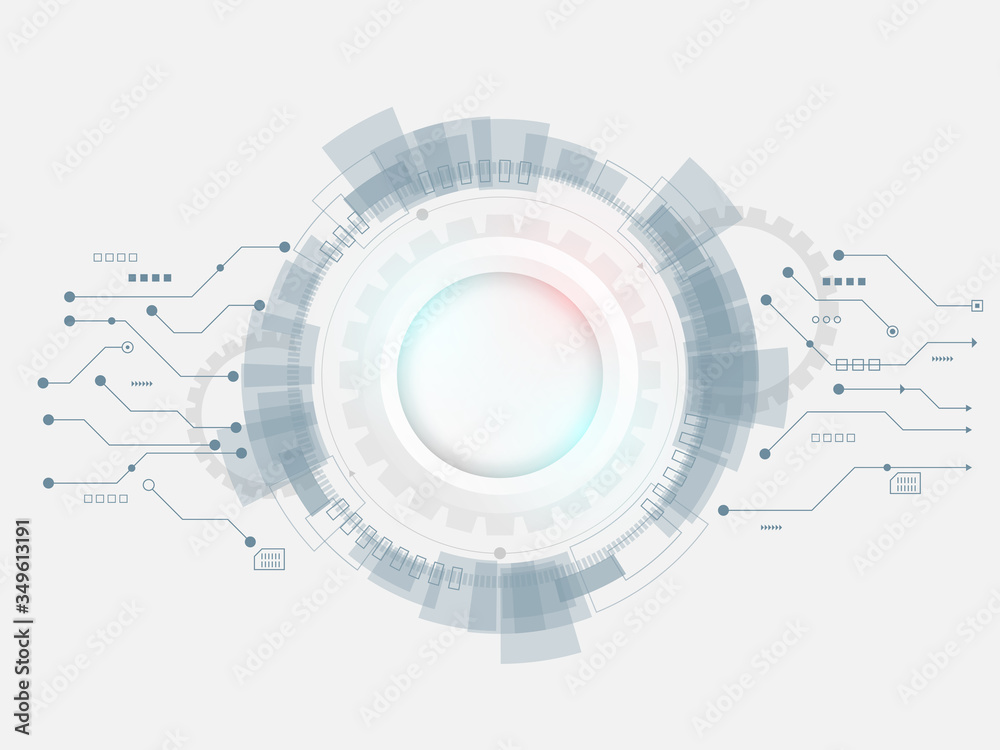 abstract technology gear circle background