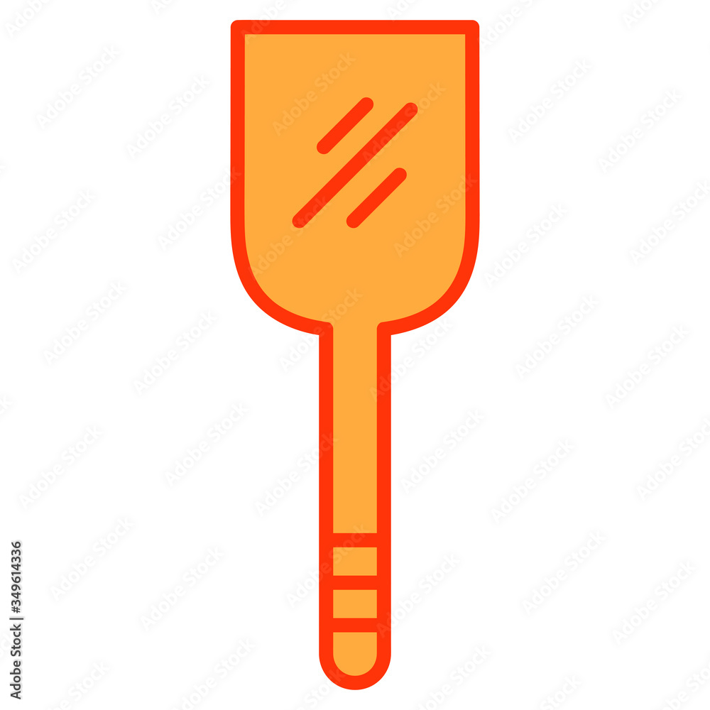 orange plastic spoon