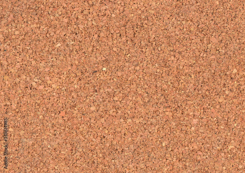close-up cork coating sound absorber pieces. Sports floor in the outdoors. 