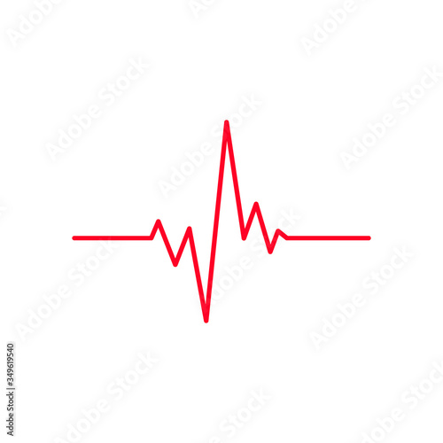 Cardiogram icon vector illustration isolated on white