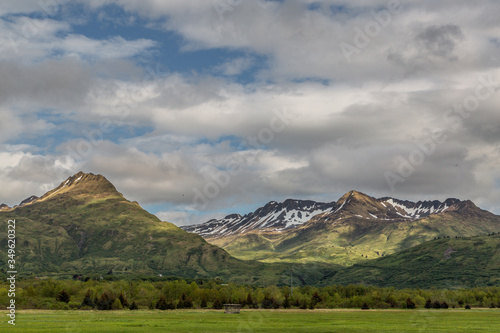 Mountain with blue sky Kodiak, Alaska