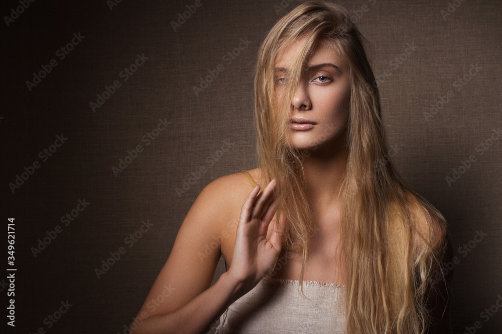 Portrait of a girl model in a creative manner. Style, fashion, beauty. Portrait of a girl model in a creative manner. Style, fashion, beauty.