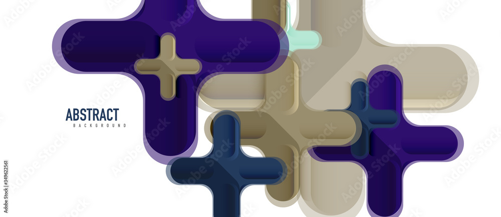 Glossy multicolored plastic style cross composition, x shape design, techno geometric modern abstract background. Trendy abstract layout template Glossy multicolored plastic style cross composition, x shape design, techno geometric modern abstract background. Trendy abstract layout template