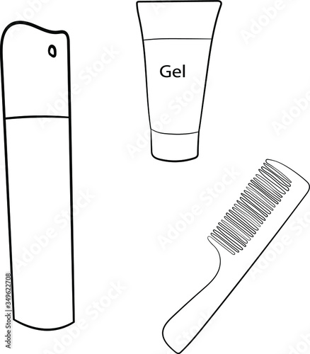 Cosmetics tools set.