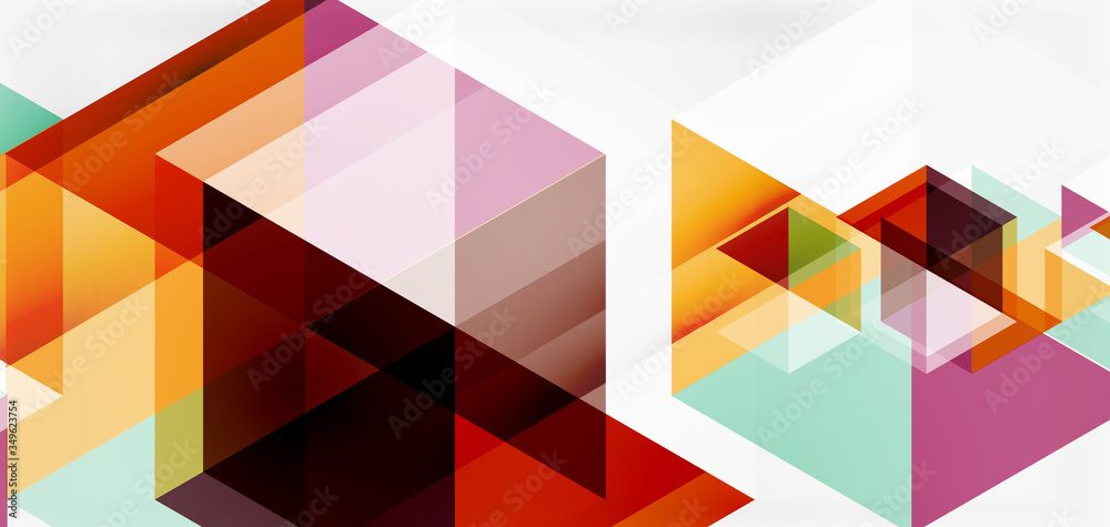 Geometric abstract background, mosaic triangle and hexagon shapes. Trendy abstract layout template for business or technology presentation, internet poster or web brochure cover, wallpaper Geometric abstract background, mosaic triangle and hexagon shapes. Trendy abstract layout template for business or technology presentation, internet poster or web brochure cover, wallpaper
