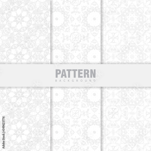 bundle set of oriental patterns. White background with Arabic ornaments