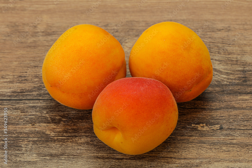 Fresh ripe sweet few apricots
