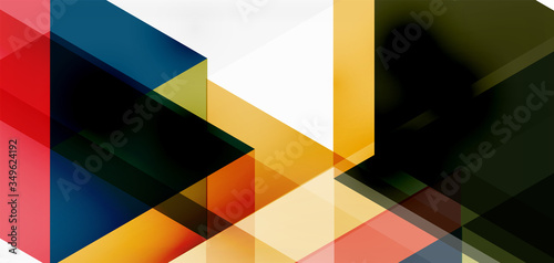 Geometric abstract background, mosaic triangle and hexagon shapes. Trendy abstract layout template for business or technology presentation, internet poster or web brochure cover, wallpaper