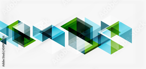 Geometric abstract background, mosaic triangle and hexagon shapes. Trendy abstract layout template for business or technology presentation, internet poster or web brochure cover, wallpaper