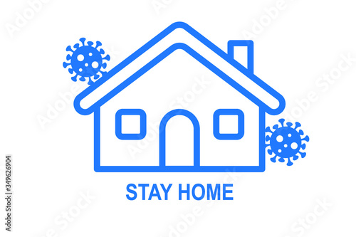 stay at home icon. stay home protect yourself and other 