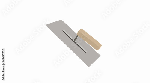 Vector Isolated Illustration of a Plaster Trowel