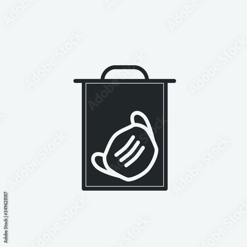 dispose facemask vector icon illustration sign