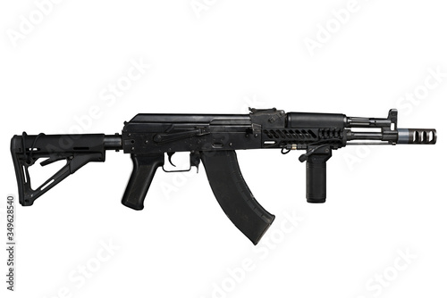 Kalashnikov assault rifle ak74 isolated on a white background
