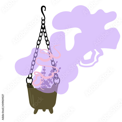 Aroma diffuser. Aroma and smoke. Vector illustration.