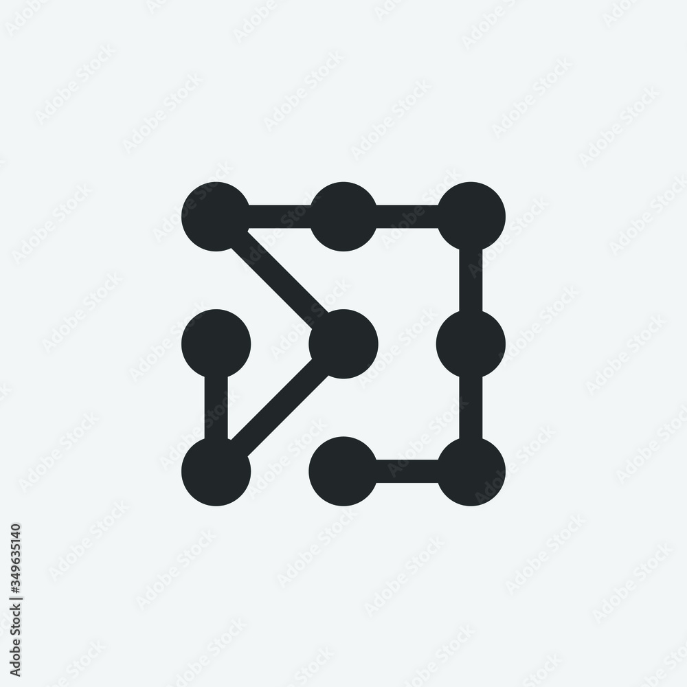 Pattern lock vector icon illustration sign Pattern lock vector icon illustration sign