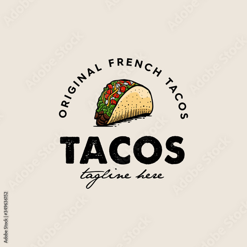 tacos logo premium vector