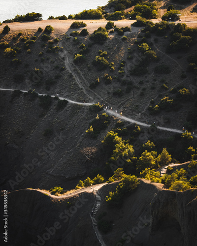 paths on the coastal mountain