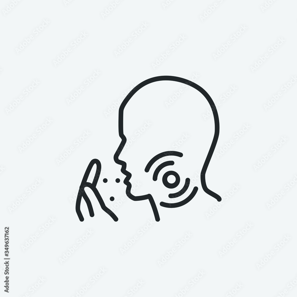  flu patient vector icon illustration sign 