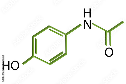 Paracetamol molecule structure