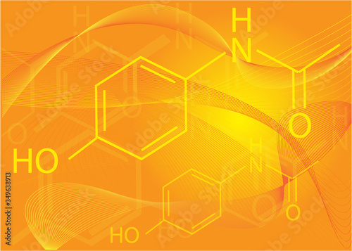 Paracetamol structure background