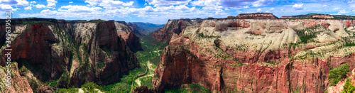 Panoramic view of Zion national park