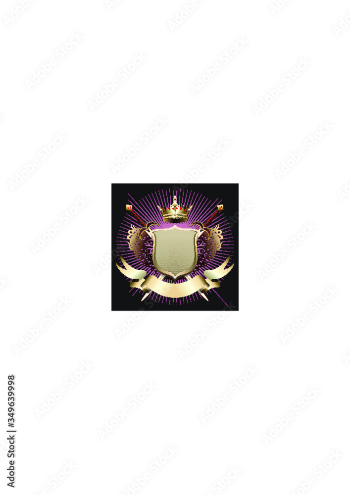Flag Badge Shield Crest Label Armor Luxury Gold Design Vector Element Flag Badge Shield Crest Label Armor Luxury Gold Design Vector Element