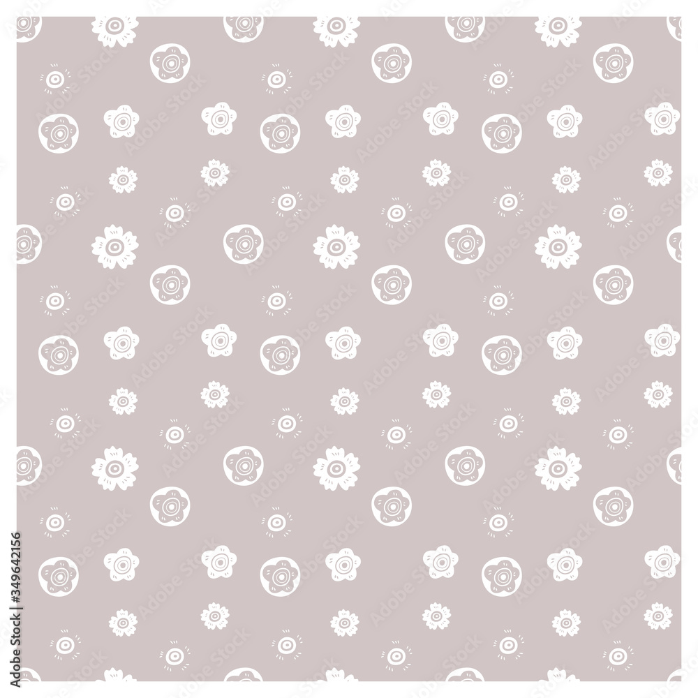 Minimalistic floral pattern. Seamless decorative pattern. You can use it as a background, for printing on fabric, making curtains, bed linen.