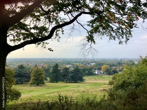 The beautiful view from Richmond Hill in Richmond Upon Thames, London.