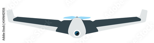 Drone with a camera for photo, video shooting vector icon flat isolated.