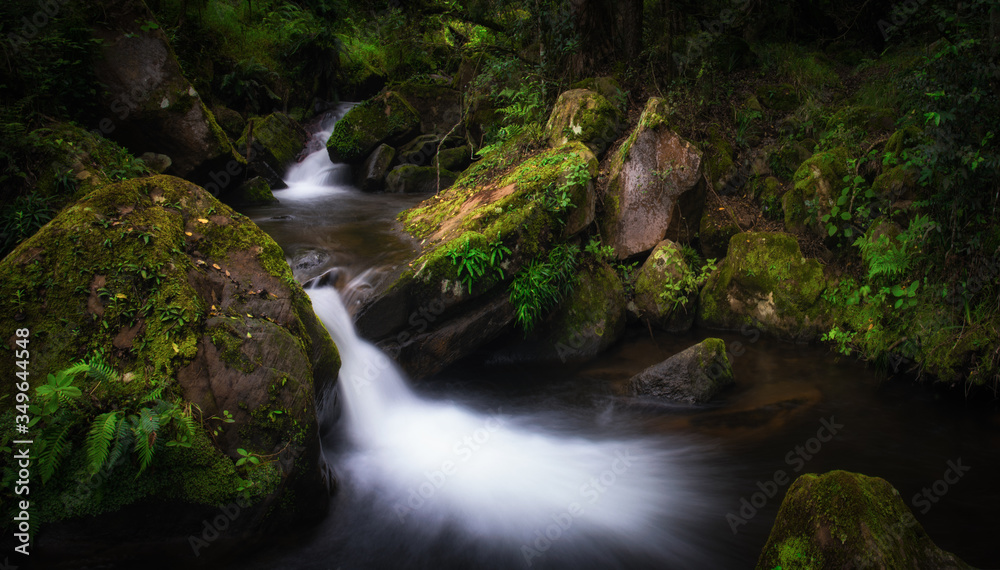 Top of a waterfall in the Drakensberg Mountains South Africa