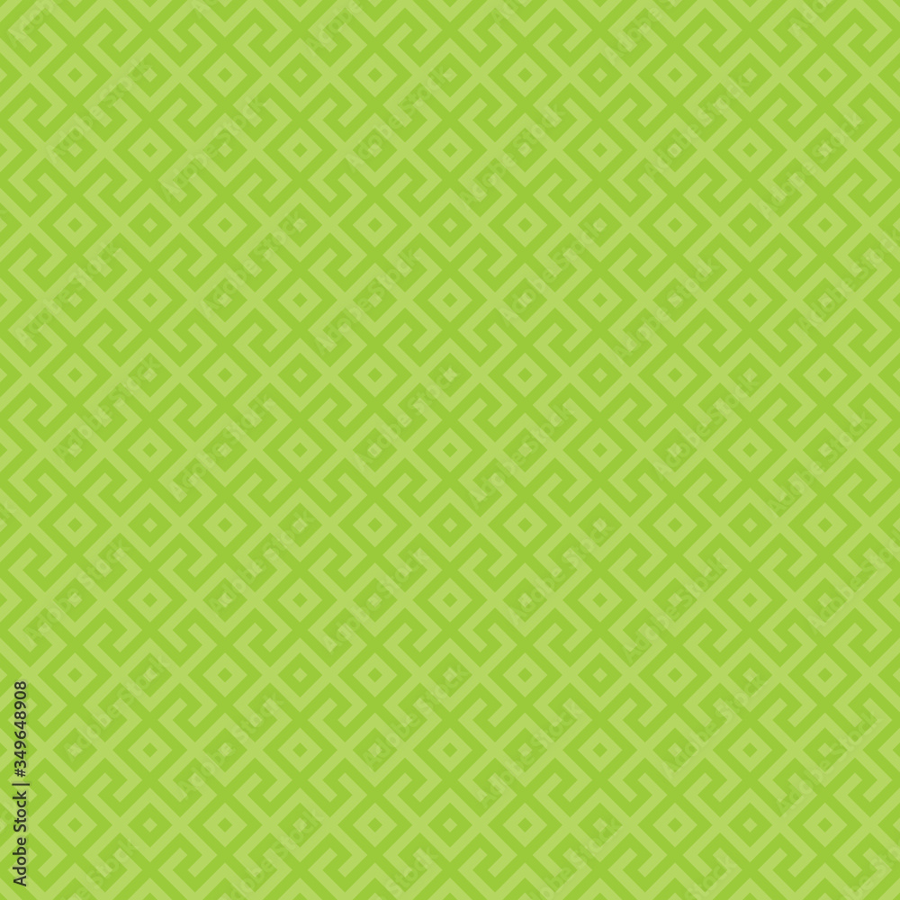 Green geometric seamless pattern