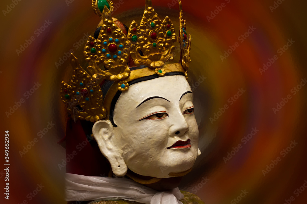 Mystical masks of Tibetan lamas. Mystical masks of Tibetan lamas.