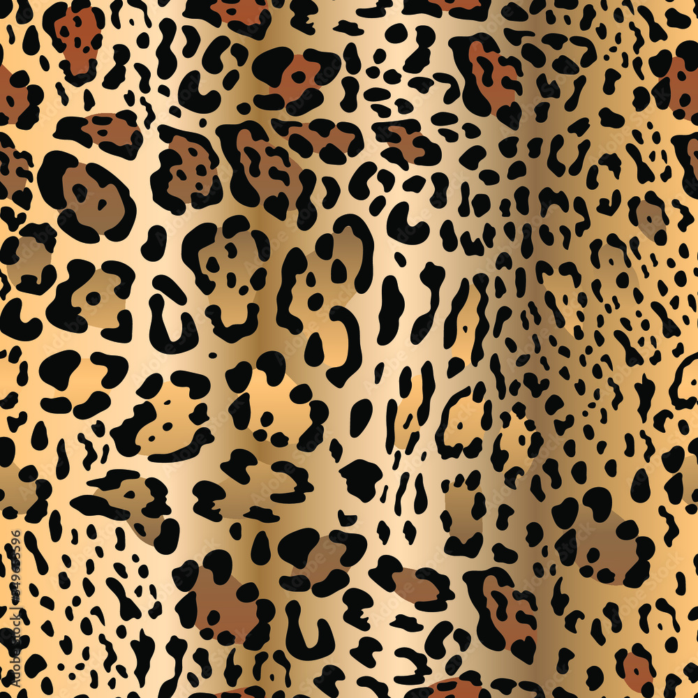 Animal print. Leopard, Jaguar, Cheetah. Seamless fashionable brown ...