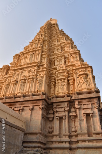 Virupaksha Temple peak (shikhara), located in Hampi, karnataka ,south Indian temples clicked by Deep S. Nahar photo