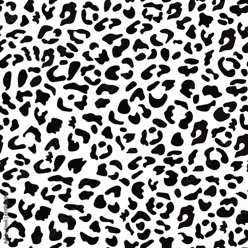 Abstract design of seamless leopard animal skin pattern.Black and white seamless camouflage background. Leopard  Jaguar  Cheetah  Panther fur. Print