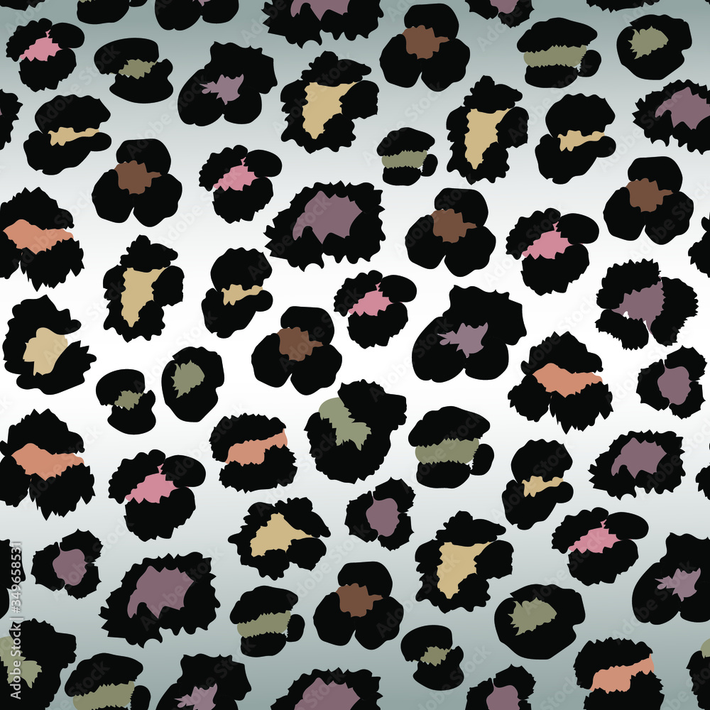 Fototapeta premium Leopard pattern design, vector illustration background
