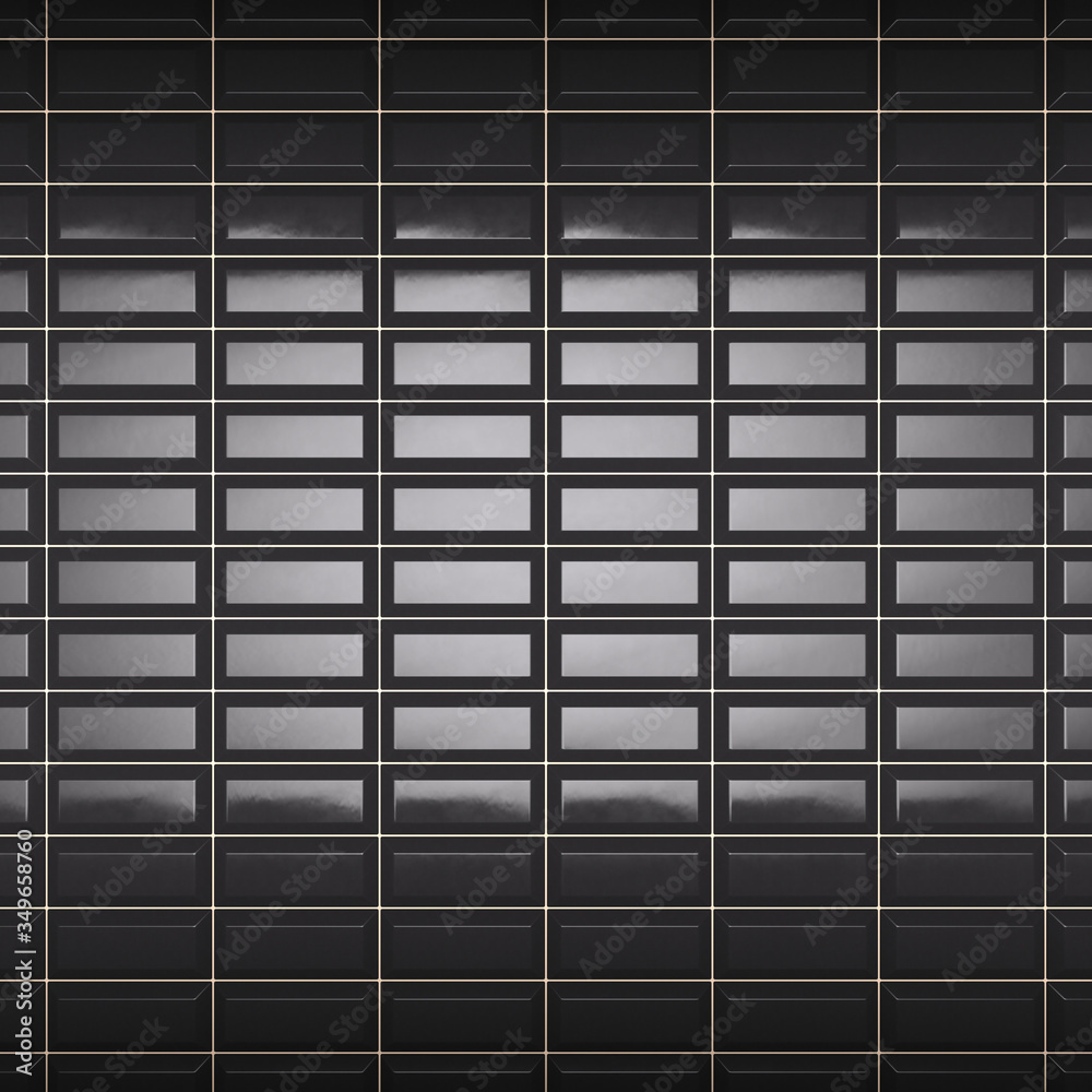 Fragment ceramic tiles in the form of rectangles in brown colors for decoration. The texture for use in graphic and architectural project. Pattern of ceramic tile for background. 3D illustration. Fragment ceramic tiles in the form of rectangles in brown colors for decoration. The texture for use in graphic and architectural project. Pattern of ceramic tile for background. 3D illustration.