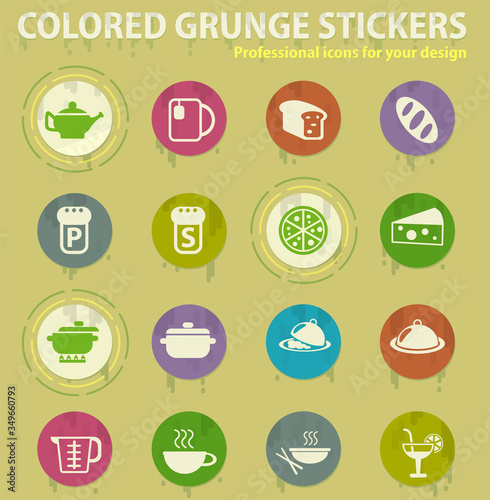 Food and kitchen simply icons