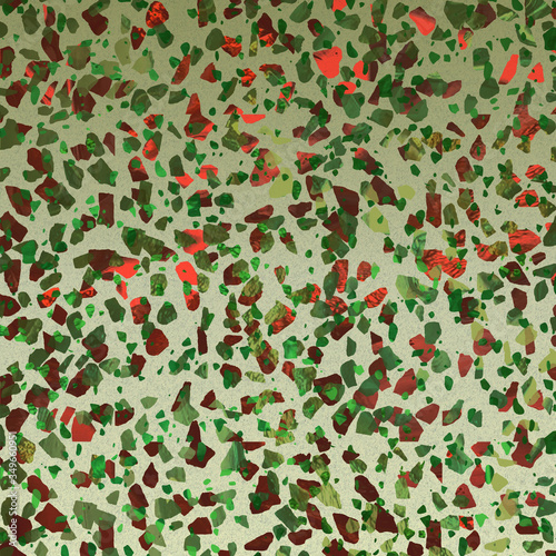 The texture of artificial multicolored stone.  Stone crumb patterns and textures of minerals for background. Illustration.