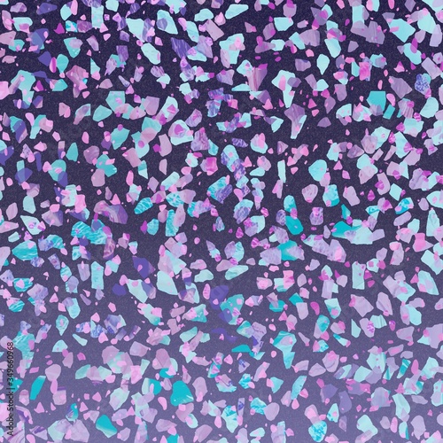 The texture of artificial multicolored stone.  Stone crumb patterns and textures of minerals for background. Illustration.