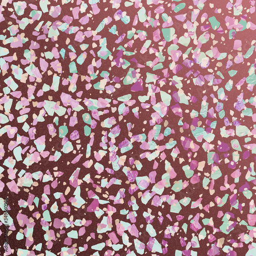 The texture of artificial multicolored stone.  Stone crumb patterns and textures of minerals for background. Illustration.