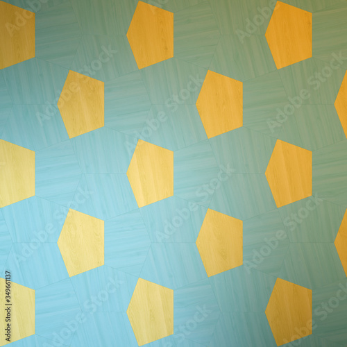 Fragment multicolored parquet for decoration. The texture for use in graphic and architectural project. Pattern of wood panel for background. 3D illustration.