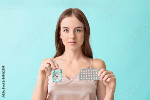 Young woman with birth cont...