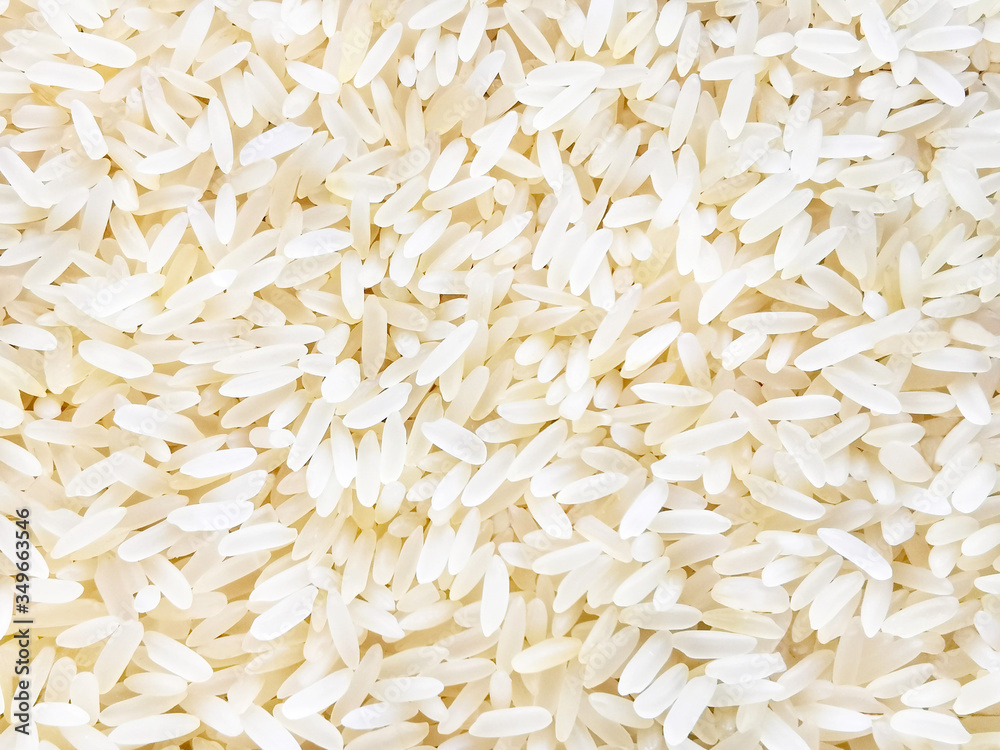 Parboiled rice texture background.  Selective focus.
