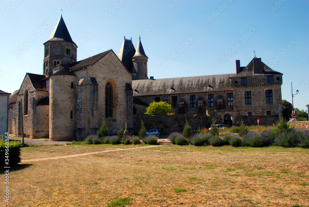 medieval French abbey in burgundy