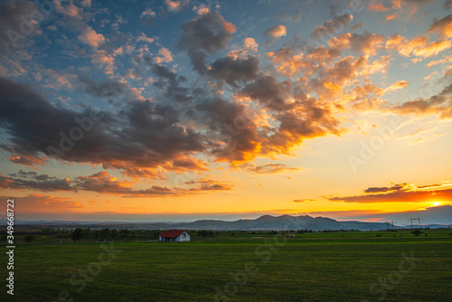 Amazing sky at the sunset