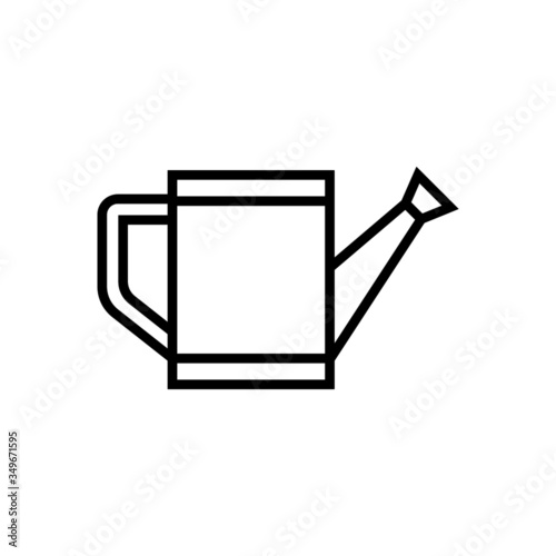 The watering can icon template, Irrigation symbol vector signin outline style isolated on white background