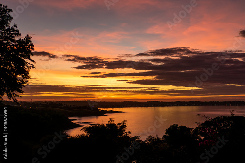 Colorful sunrise in Anchieta  State of Espirito Santo  Brazil