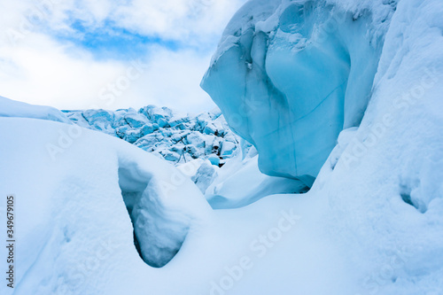 Photos Big ice formation with Matanuska Glacier in the back, in Alaska